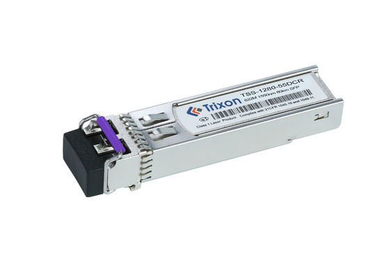 TSS-1280-55DCR 622M SFP 80km Transceiver untuk SDH STM-4/SONET OC-12 1550nm-DFB Duplex LC -5°C ~+70°C